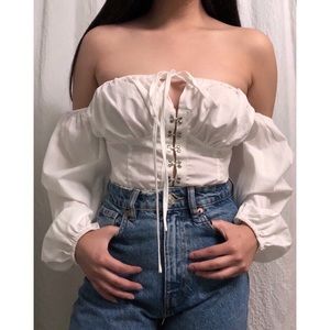 plt long sleeve white bodysuit